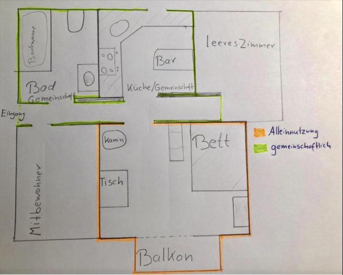Zentrales Wg-Zimmer 1 Ravensburg, Balkon, Kamin Apartment Екстериор снимка